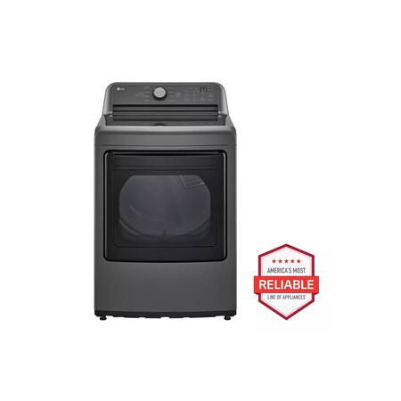 Lg 7.3 cu. ft. Ultra Large Capacity Electric Dryer with Sensor Dry and LED Display in Middle Black DLE7150M